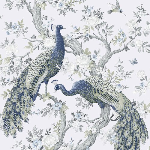 Graham & Brown Laura Ashley Signature Vol.1 vlies anyagú, fehér, zöld, kék színű, ágas, madaras, virágos, Romantikus tapéta