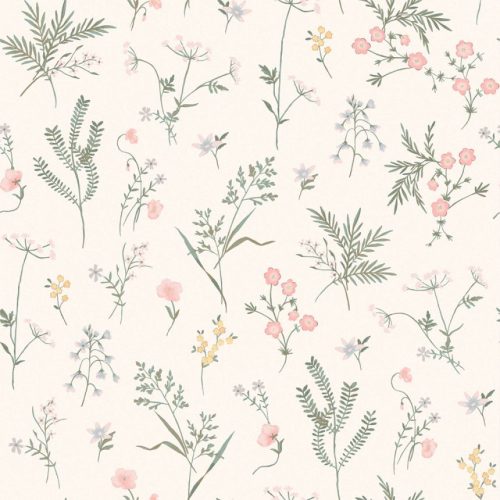 Graham & Brown Laura Ashley Signature Vol.1 vlies anyagú, fehér, zöld, sárga, rózsaszín színű, virágos, Romantikus tapéta