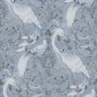 Graham & Brown Laura Ashley Signature Vol.1 vlies anyagú, kék, ezüst színű, madaras, Romantikus tapéta