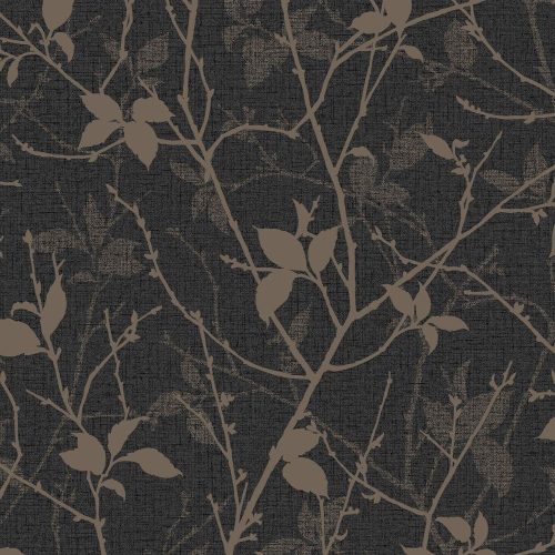 Graham & Brown Refine book vinyl, vlies anyagú, fekete, barna színű, leveles, struktúrált, Modern tapéta