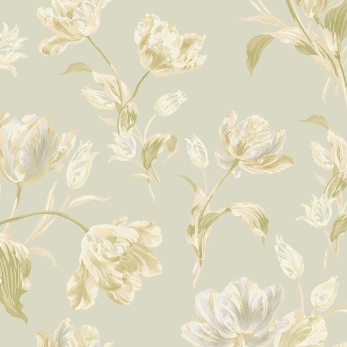 Graham & Brown Laura Ashley Signature Vol.1 vlies anyagú, szürke, zöld, barna színű, virágos, Romantikus tapéta