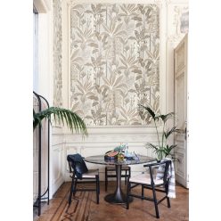   Khroma Havanna vlies anyagú fehér, barna színű leveles modern tapéta