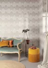 Khroma Havanna vlies anyagú fehér, beige színű art deco, geometriai modern tapéta