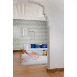   Khroma Havanna vlies anyagú fehér, zöld, barna színű art deco, geometriai modern tapéta