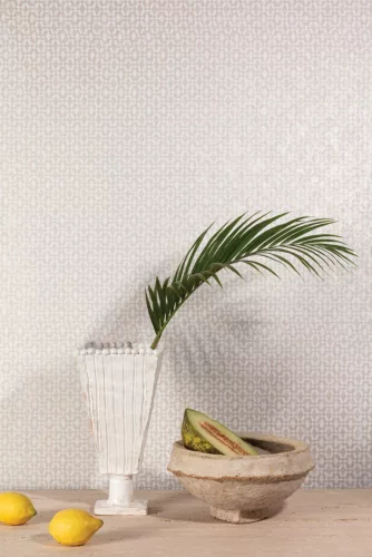 Khroma Havanna vlies anyagú fehér, beige színű geometriai modern tapéta
