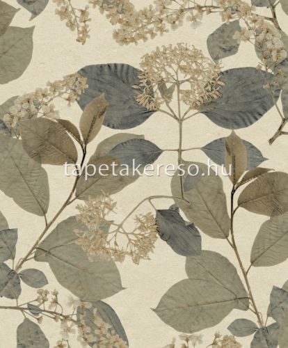 Decoprint Herbarium vlies, vinyl anyagú beige, barna, szürke színű ágas, leveles, virágos modern, natural tapéta