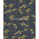 Decoprint Herbarium vlies, vinyl anyagú kék, okker színű növényes, virágos modern, natural tapéta