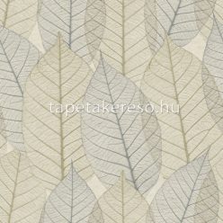   Decoprint Herbarium vlies, vinyl anyagú kék, keki színű levél erezet, leveles modern, natural tapéta