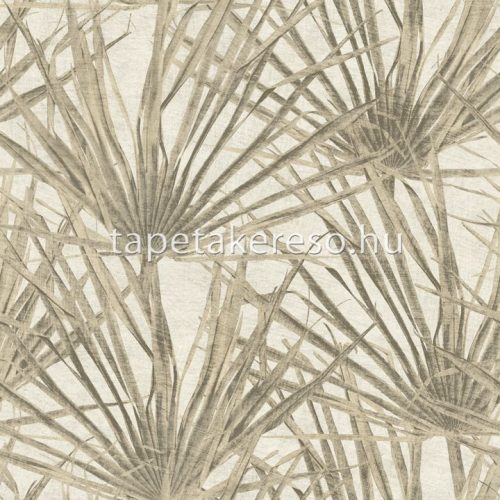 Decoprint Herbarium vlies, vinyl anyagú szürke, barna színű leveles modern, natural tapéta