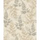 Decoprint Herbarium vlies, vinyl anyagú szürke, barna színű leveles modern, natural tapéta