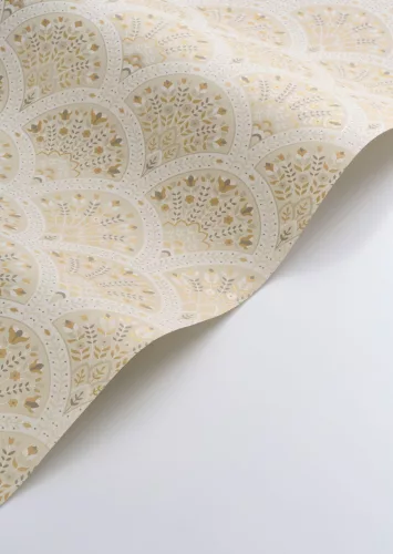 Casadeco Heritage vlies anyagú, beige, szürke, arany színű, art deco, virágos, Modern tapéta
