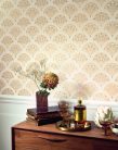 Casadeco Heritage vlies anyagú, beige, szürke, arany színű, art deco, virágos, Modern tapéta