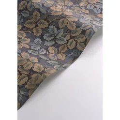   Casadeco Heritage vlies anyagú, fekete, barna, kék, zöld színű, leveles, Modern tapéta