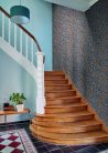 Casadeco Heritage vlies anyagú, fekete, barna, kék, zöld színű, leveles, Modern tapéta
