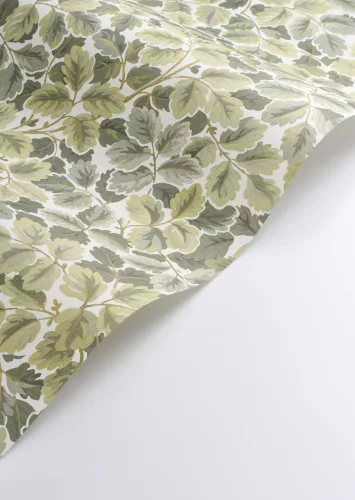 Casadeco Heritage vlies anyagú, fehér, zöld színű, leveles, Modern tapéta