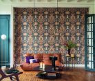 Casadeco Heritage vlies anyagú, fekete, szürke, barna színű, virágos, leveles, Modern tapéta