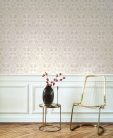 Casadeco Heritage vlies anyagú, fehér, beige színű, indamintás, leveles, Modern tapéta