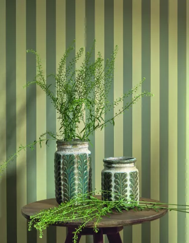 Casadeco Heritage vlies anyagú, zöld színű, csíkos, Modern tapéta