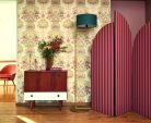 Casadeco Heritage vlies anyagú, piros színű, csíkos, Modern tapéta