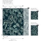 Casadeco Heritage vlies anyagú, fekete, fehér, kék, barna színű, leveles, Modern poszter
