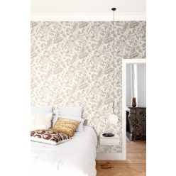   Khroma Bahia vlies anyagú fehér, homok színű növényes modern tapéta