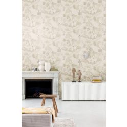   Khroma Bahia vlies anyagú beige, fehér színű halas, madaras, növényes modern tapéta