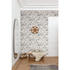   Khroma Bahia vlies anyagú fehér, fekete, szürke színű halas, madaras, növényes modern tapéta