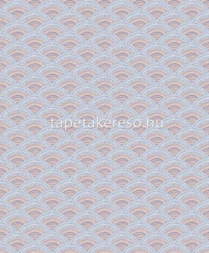 Khroma Bahia vlies anyagú fehér, kék, terrakotta színű keleties, etno modern tapéta