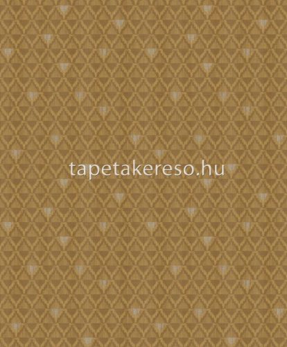 Khroma Bahia vlies anyagú barna, okker színű geometriai, textilhatású modern tapéta