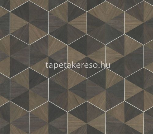 York RONALD REDDING Grasscloth & Natural Resource farost, vlies anyagú szürke, barna, ezüst színű geometriai natural tapéta