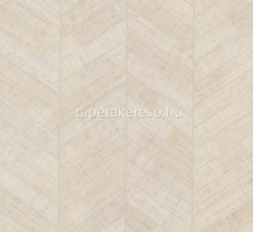 York RONALD REDDING Grasscloth & Natural Resource papír anyagú beige, fehér színű vonalas, szövethatású natural tapéta