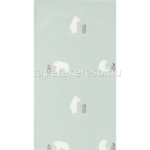 Casadeco HAPPY DREAMS vlies anyagú kék, fehér, szürke, fekete színű állatos gyerek tapéta