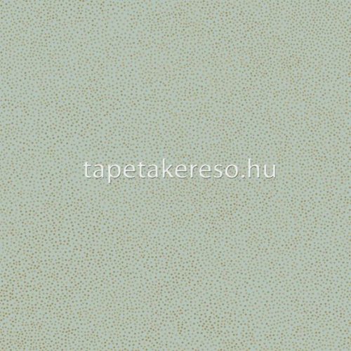 Caselio Happy Therapy vlies, vinyl anyagú türkiz, arany színű pöttyös modern tapéta