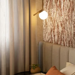   Hohenberger Marea, vlies anyagú, rozsdabarna, beige színű, hullámos, absztrakt, Modern tapéta