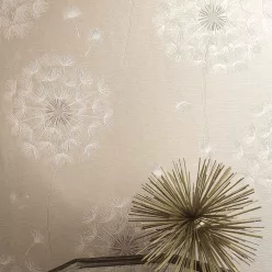   Holden Eleganza papír, vinyl anyagú, beige, fehér színű, növényes, virágos, Modern tapéta