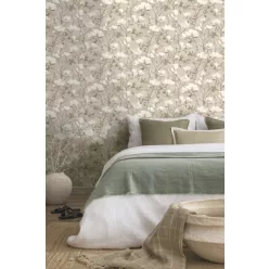   Holden Eleganza papír, vinyl anyagú, beige, zöld, fehér, barna színű, ágas, virágos, Modern tapéta