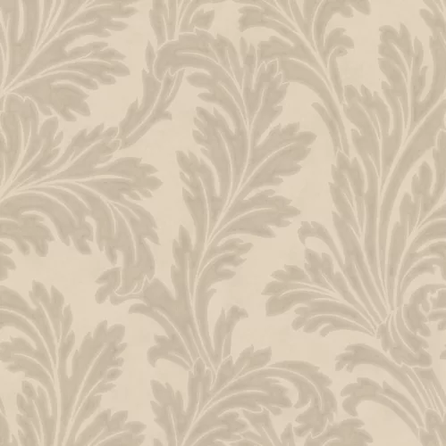 Holden Eleganza papír, vinyl anyagú, beige, fehér színű, barokk, leveles, Klasszikus tapéta