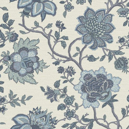 Holden Lost Garden vlies anyagú, kék, szürke színű, virágos, Modern tapéta
