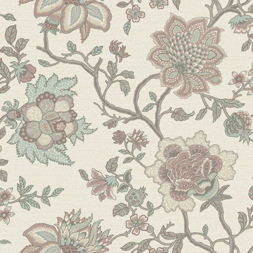 Holden Lost Garden vlies anyagú, beige, szürke, türkiz, mályva színű, virágos, Modern tapéta