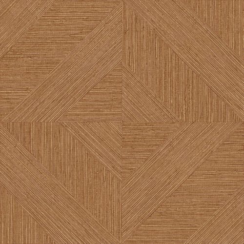 Decoprint Imani vlies, vinyl anyagú, barna színű, geometriai, szövethatású, Modern tapéta