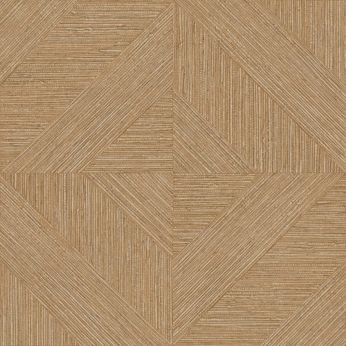 Decoprint Imani vlies, vinyl anyagú, sárga, barna színű, geometriai, szövethatású, Modern tapéta