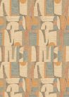 Decoprint Imani vlies, vinyl anyagú, beige, terrakotta, kék, szürke, barna színű, absztrakt, geometriai, szövethatású, Modern poszter