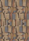 Decoprint Imani vlies, vinyl anyagú, beige, kék, terrakotta, szürke, okker, barna színű, absztrakt, geometriai, szövethatású, Modern poszter