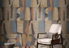 Decoprint Imani vlies, vinyl anyagú, beige, kék, terrakotta, szürke, okker, barna színű, absztrakt, geometriai, szövethatású, Modern poszter