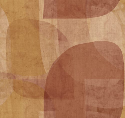 Decoprint Imani vlies, vinyl anyagú, sárga, barna, terrakotta színű, absztrakt, geometriai, szövethatású, Modern poszter
