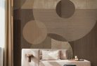 Decoprint Imani vlies, vinyl anyagú, barna színű, körös, geometriai, szövethatású, Modern poszter