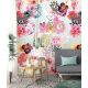 Behang Expresse Colorful vlies anyagú pink, narancssárga, kék, türkiz, fehér, szürke színű virágos romantikus tapéta