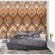 Behang Expresse Colorful vlies anyagú barna, szürke, terrakotta, lila, beige színű geometriai retro tapéta