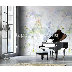   Behang Expresse Colorful vlies anyagú lila, zöld, szürke, rózsaszín színű virágos modern tapéta