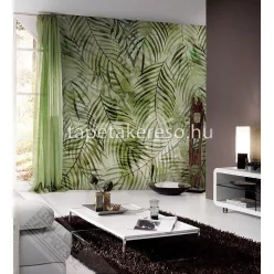   Behang Expresse Colorful vlies anyagú zöld, szürke színű leveles modern tapéta